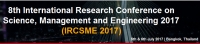 8th International Research Conference on Science, Management and Engineering 2017 (IRCSME 2017)